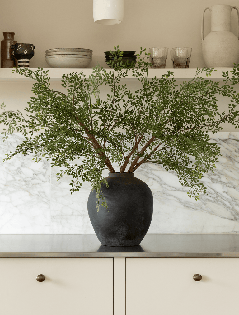Faux Oversized Ruscus Branch (2 Branches)