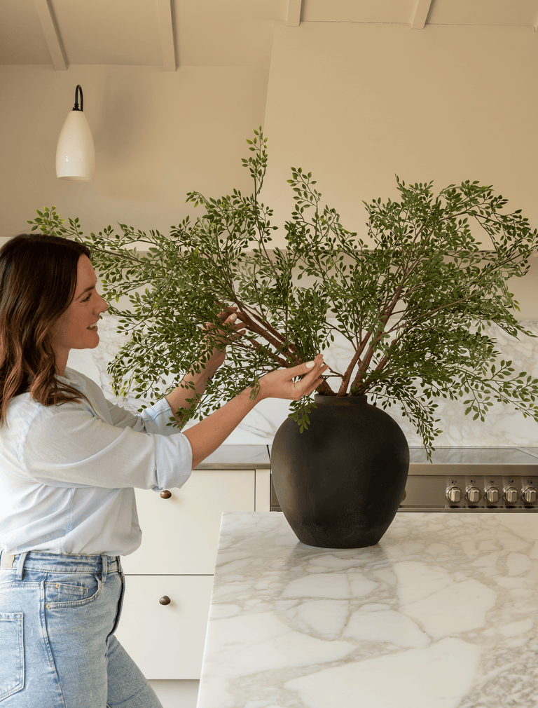 Faux Oversized Ruscus Branch (2 Branches)