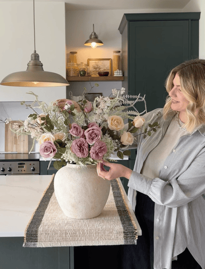 Faux Spring Arrangement - Blush Rose