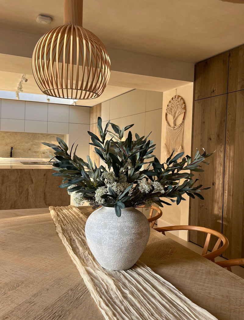 Faux Arrangement - Olive & White Berry