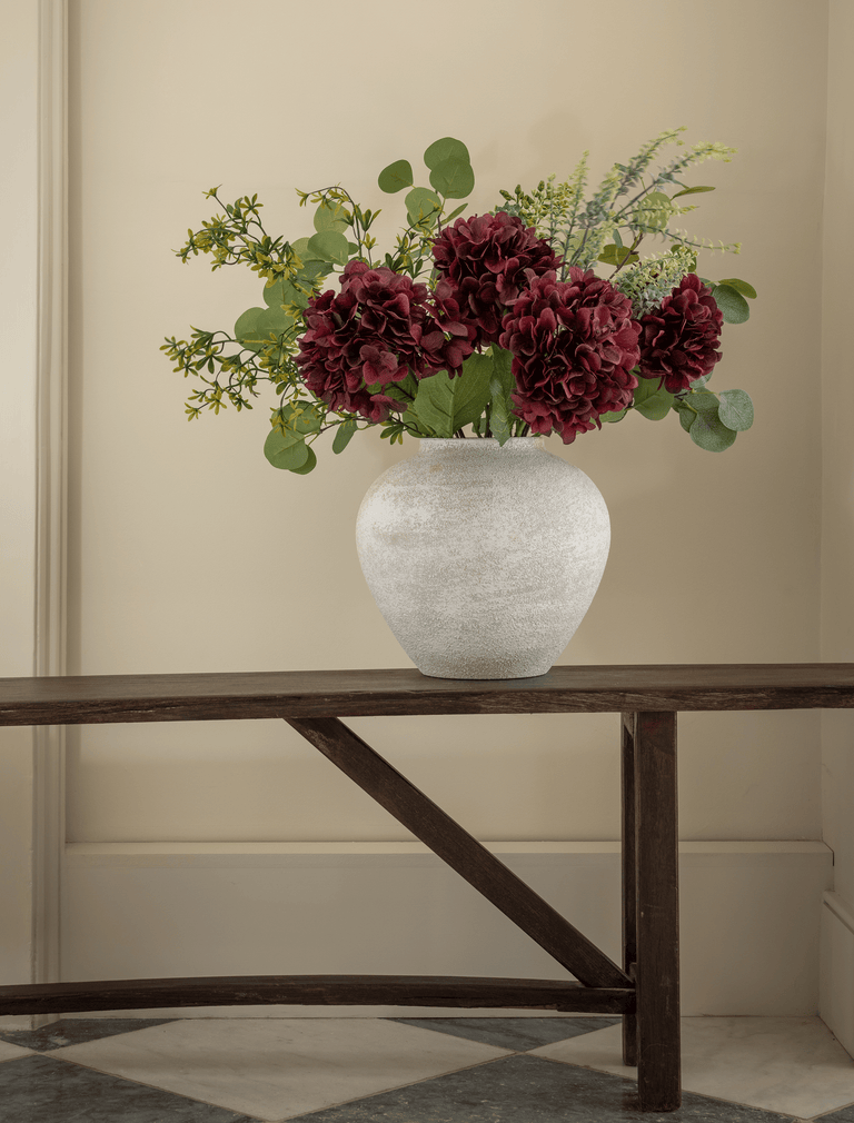 Faux Arrangement - Eucalyptus & Rouge Hydrangea