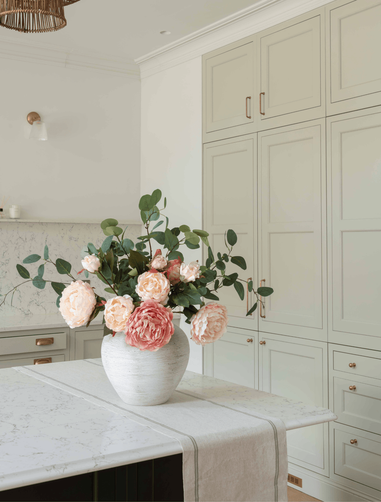 Faux Arrangement - Peony & Eucalyptus Blush