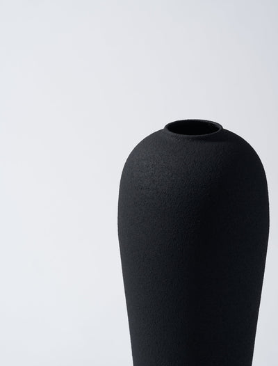 Tall Lola Vase - Textured Black