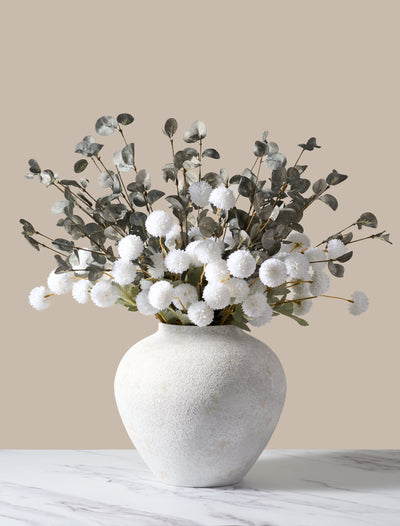 Faux Arrangement - White & Green