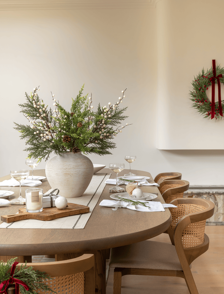 Faux Arrangement - Winter Fern & White Berry
