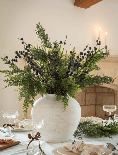 Faux Arrangement - Winter Fern & Blue Berry