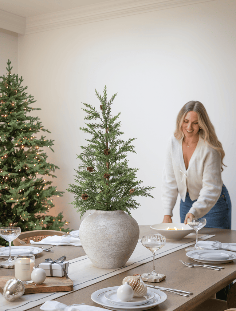 Tabletop Faux Pine Christmas Tree