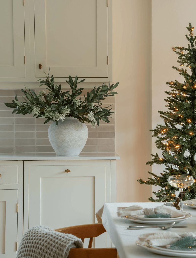 Faux Arrangement - Olive & White Berry