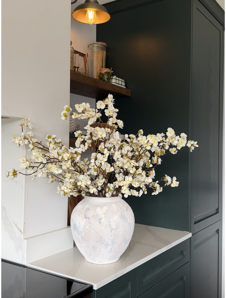 Faux Blossom - White (6 Stems)