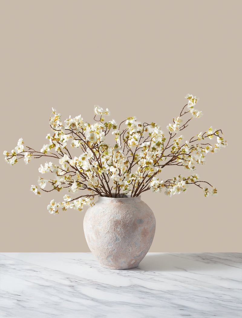 Faux Blossom - White (6 Stems)