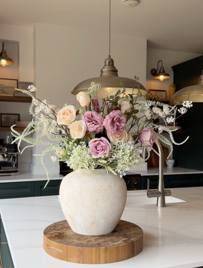 Faux Spring Arrangement - Blush Rose
