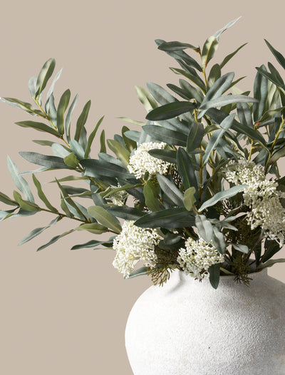 Faux Arrangement - Olive & White Berry