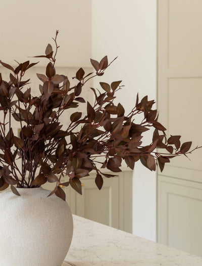 Faux Leaf Spray - Burgundy (9 Stems)