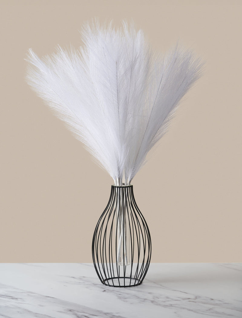 Faux Pampas Grass - White (5 Stems)