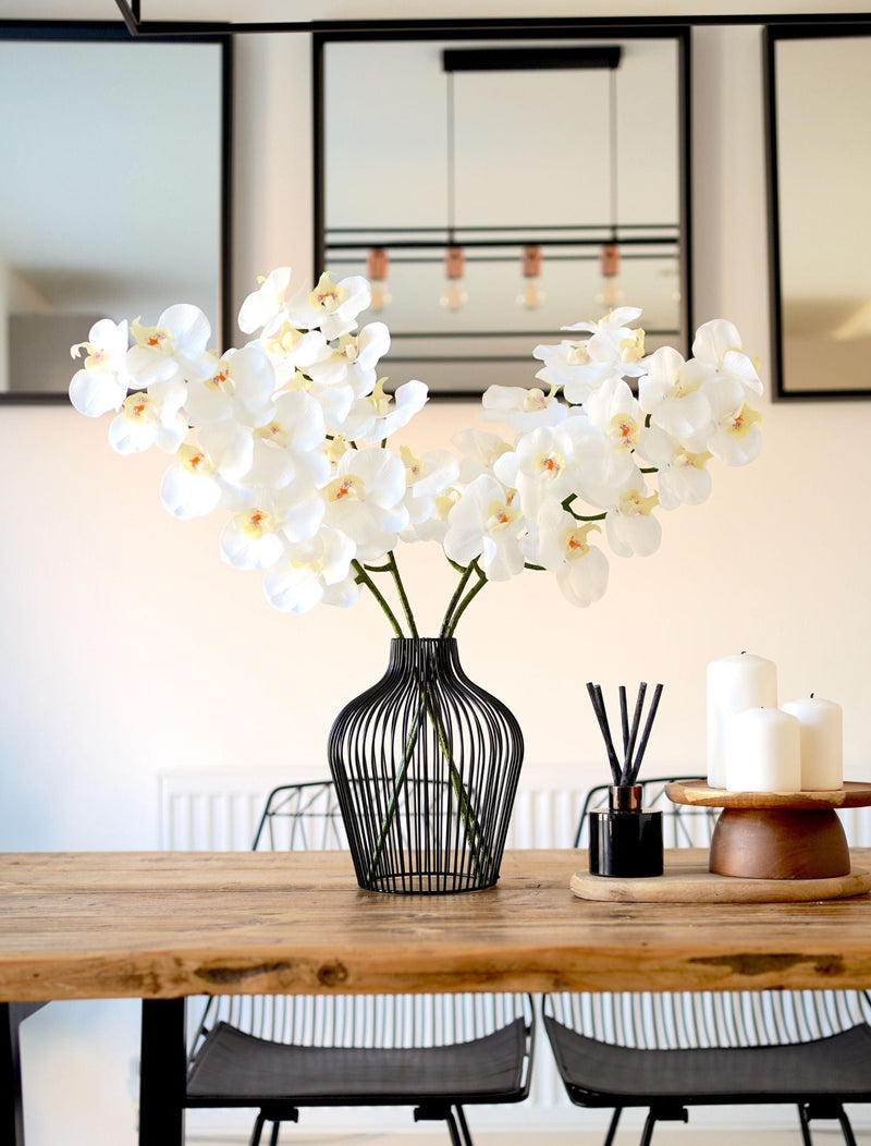 Faux Orchid - White (4 stems)