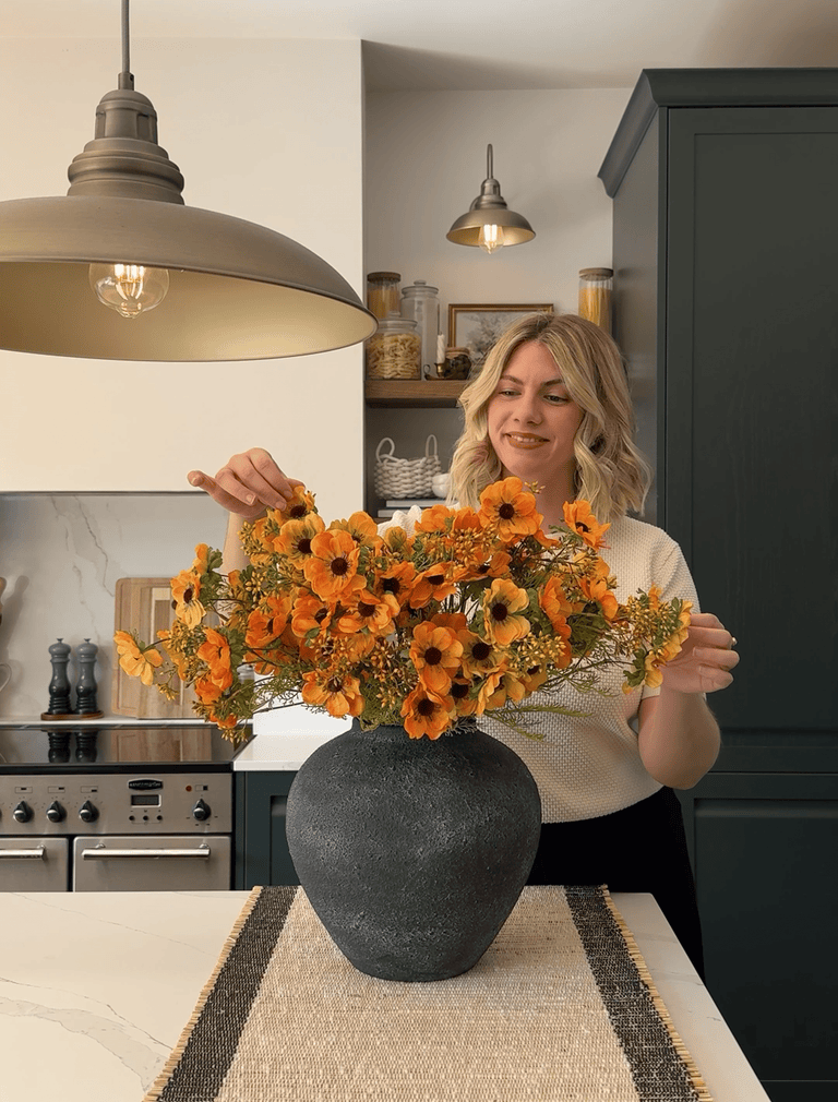 Faux Poppy Arrangement - Sunrise (12 stems / 60 Poppy heads)