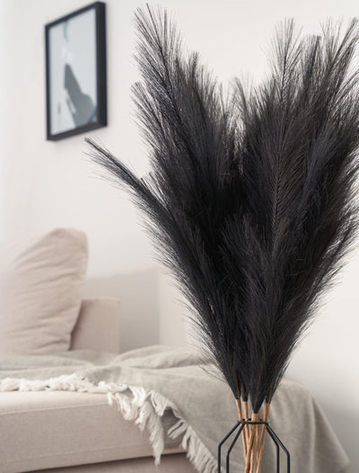 Tall Faux Pampas Grass - Black - contempee